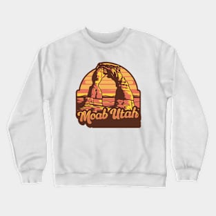 Moab Utah Arches Vintage Sunset Crewneck Sweatshirt